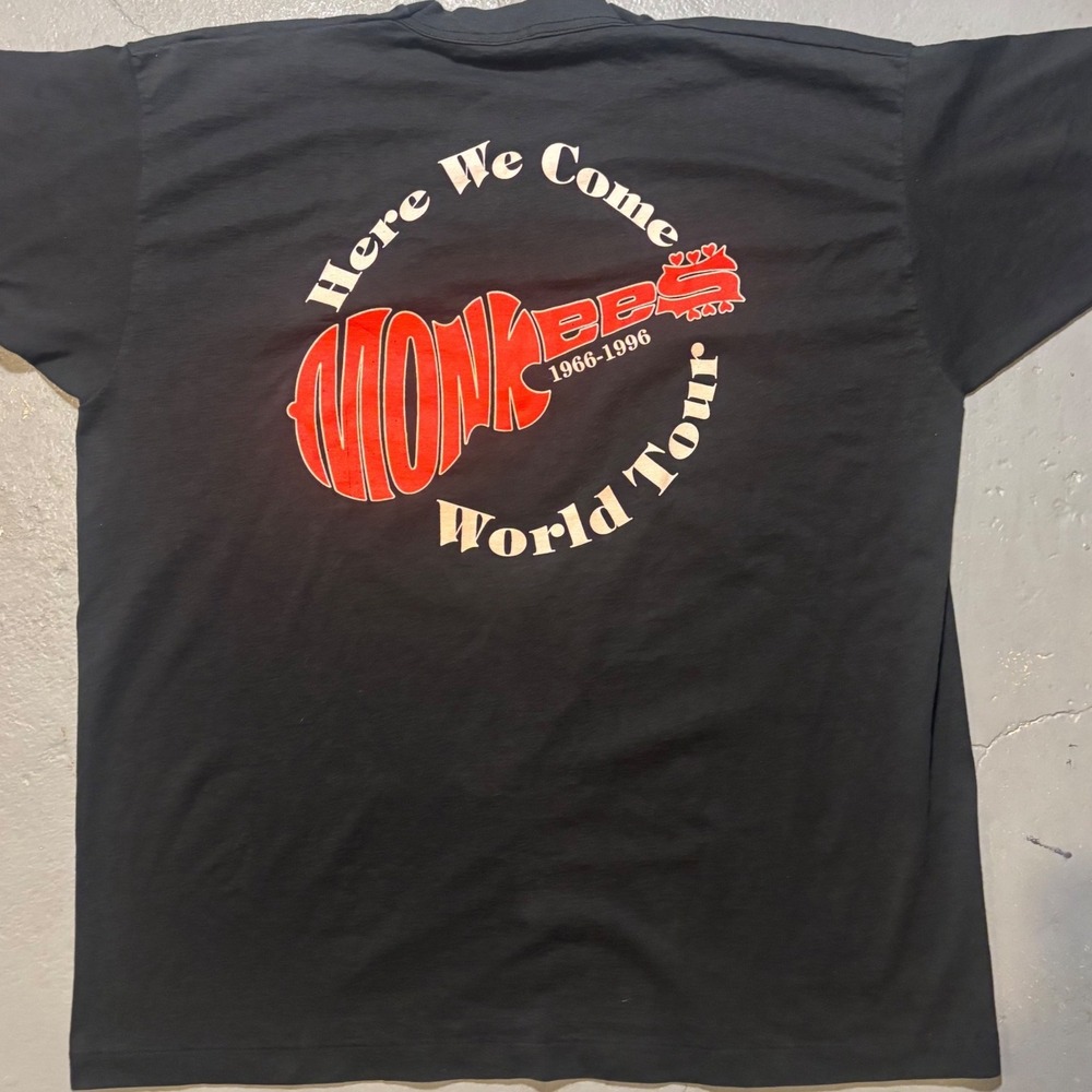 Vintage 1996 The Monkees 30th Anniversary World Tour Shirt XXL Fruit of the Loom - Picture 3 of 9